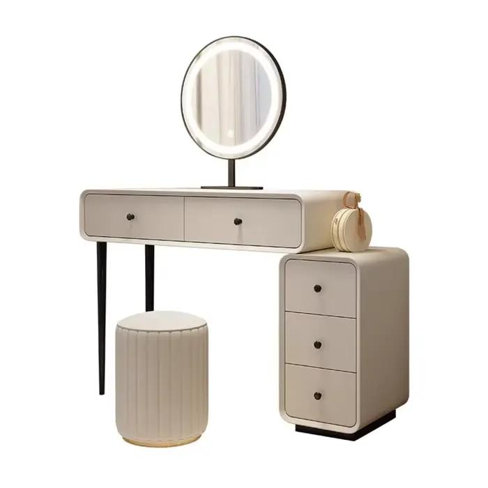 Organisateur noir coiffeuse miroir fleur tiroir maquillage