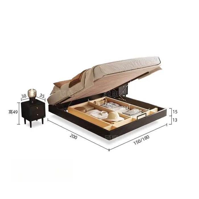 Queen Size chambre lit moderne esthétique luxe Table de chevet cadre de lit 180x200cm Muebles Para El Hogar maison accessoires