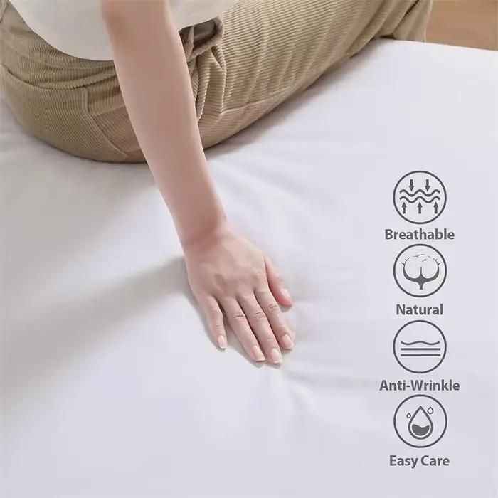 Drap-housse en coton avec bande élastique