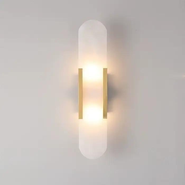 Lampes de chevet en marbre haut de gamme de style nordique moderne, éclairage mural pour salon, décoration élégante de la pièce, éclairage mural LED en marbre pour l'intérieur