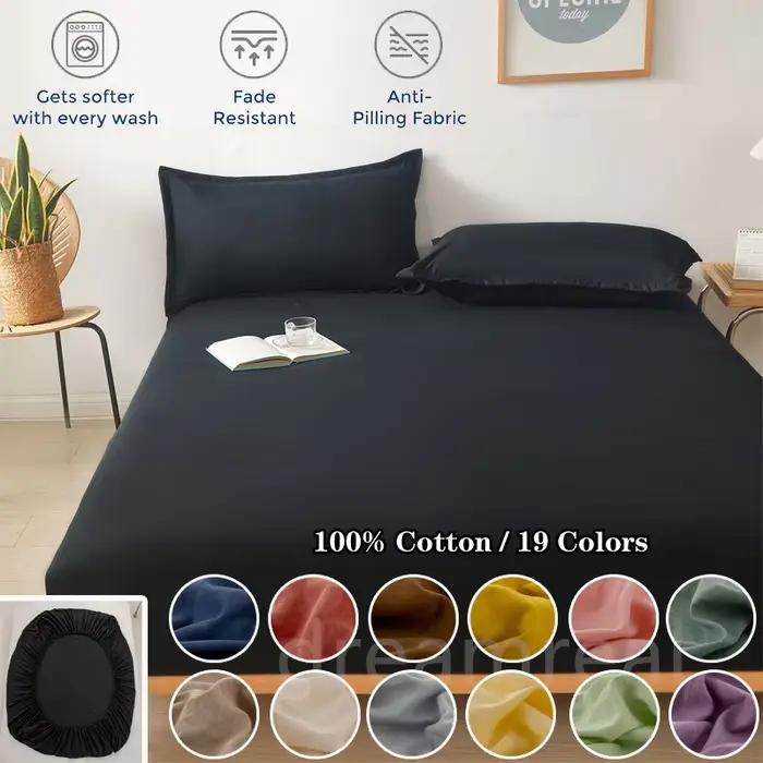 Drap-housse 100% coton avec bande élastique