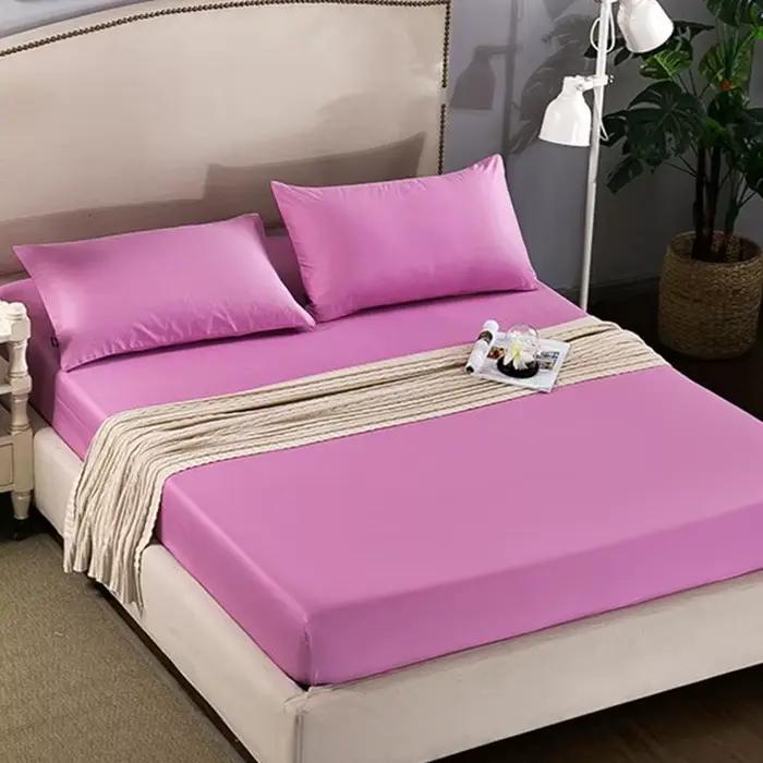 Drap-housse de couleur unie avec bande élastique