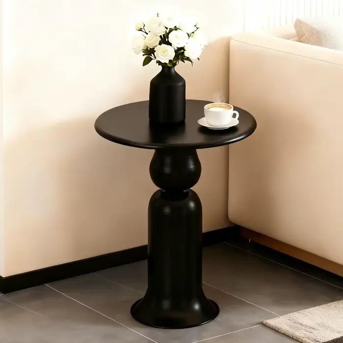 Table d'appoint ronde rouge de luxe italienne pour salon