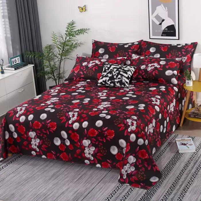 Ensemble de draps de lit 3 pièces/ensemble en coton avec taies d'oreiller pour chambre d'amoureux