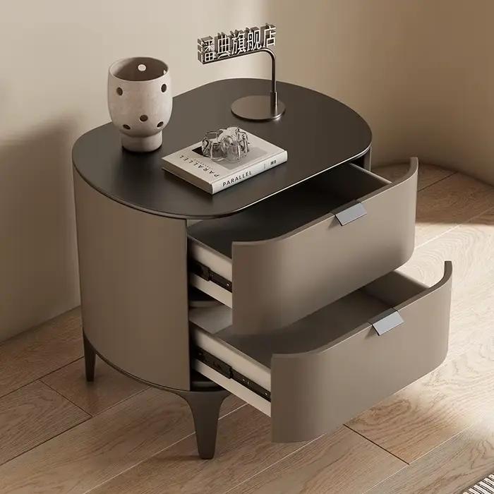 Tables de chevet de luxe en cuir microfibre
