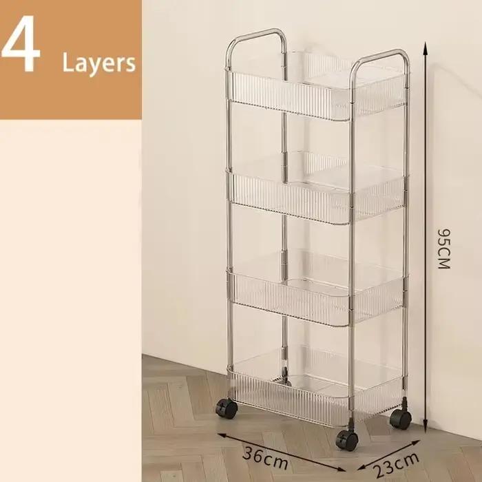 Étagère mobile à roulettes