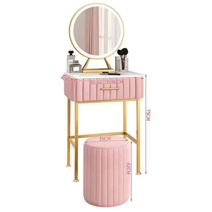 Coiffeuse de rangement de bijoux nordique pour filles