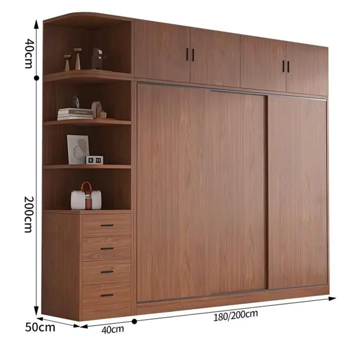Armoires de chambre à coucher de luxe enfants vêtements filles portes coulissantes