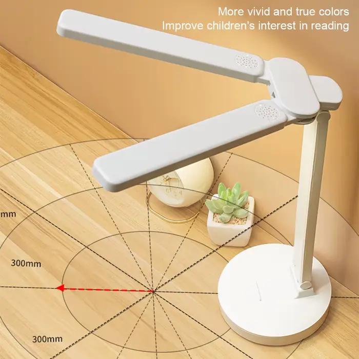 Lampe de bureau LED 3 niveaux Dimmable tactile veilleuse USB Rechargeable Protection des yeux lampe de Table pliable pour chambre chevet lecture