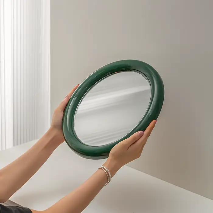 【EpeiusHome】 Miroir de maquillage de bureau, miroir de coiffeuse pour la maison, miroir de bureau Simple pour chambre à coucher, coiffeuse ronde nordique