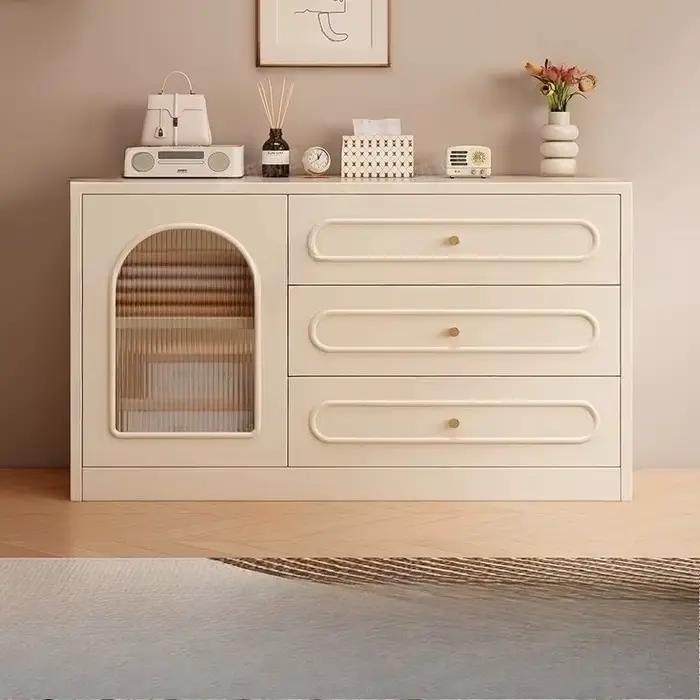 Miroir jaune coiffeuse industrielle filles moderne chambre