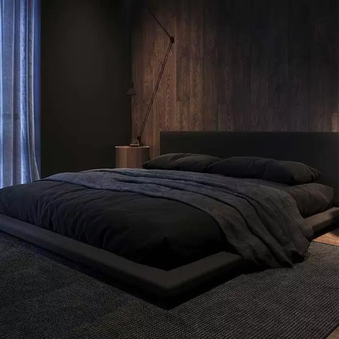 Lit King Size moderne Design minimaliste Queen rembourrage lit dormir
