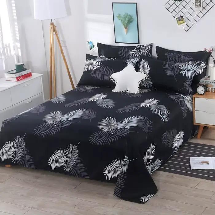 Ensemble de draps de lit 3 pièces/ensemble en coton avec taies d'oreiller pour chambre d'amoureux
