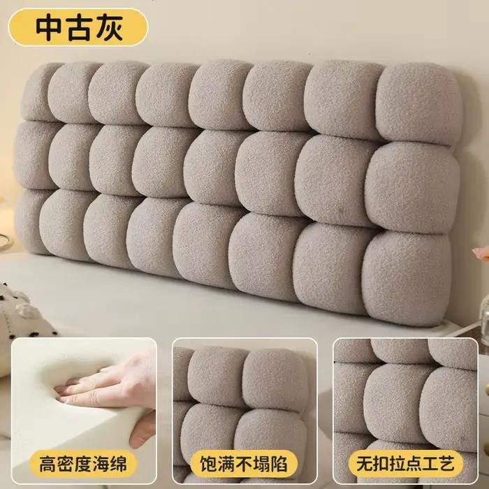 Coussin de dossier de lit en velours doux