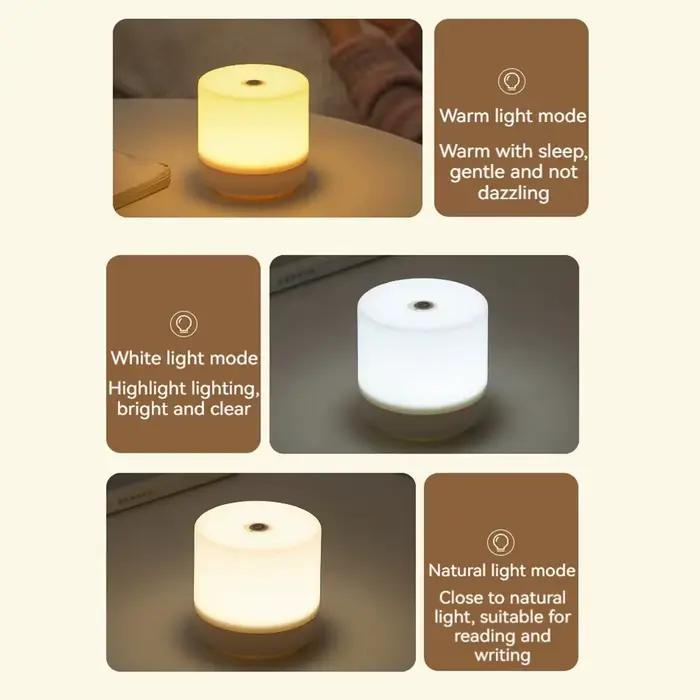 Petite lampe de chevet tactile avec chargement USB