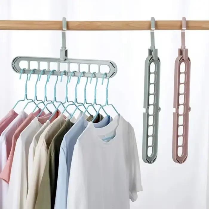 Support de rangement de garde-robe à 9 trous