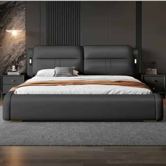 Lit De couchage lits minimaliste double tête De lit