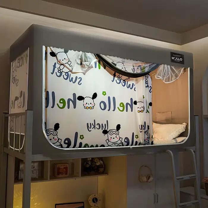 Moustiquaire de lit pour dortoir étudiant avec support intégré