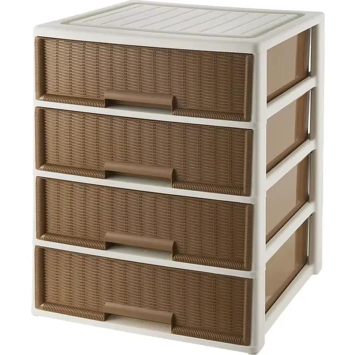 Armoire de rangement en rotin tissé