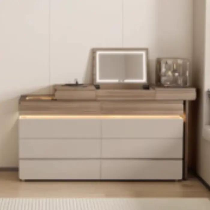 Chambre moderne coiffeuse fleurs femmes filles confortable