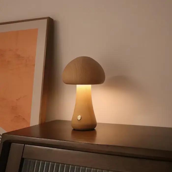 Lampe LED en forme de champignon mignon