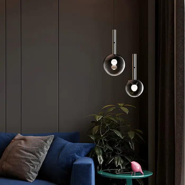 Italie chambre chevet lustre lumière luxe haut de gamme relevable Style italien Simple balayage à la main gradation barre suspension ligne lampe
