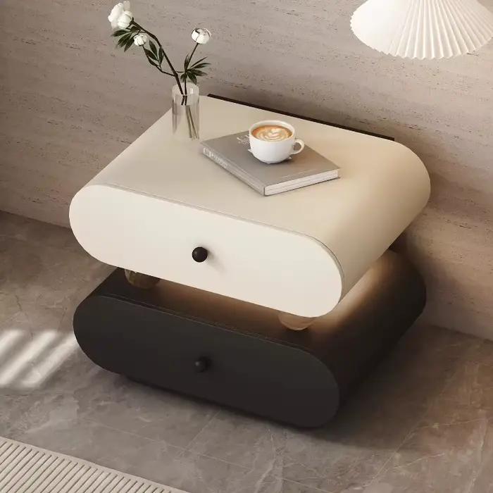 Nouvelle Table de Chevet Suspendue Minimaliste en Bois Massif 2026 – Meuble de Rangement Artistique pour Chambre à