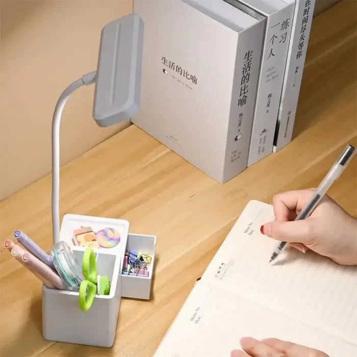 Tactile LED lampe de bureau 3 niveaux Dimmable veilleuse USB Rechargeable Protection des yeux pliable lampe de Table chambre chevet lecture
