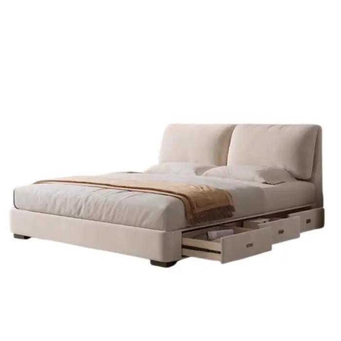 Lit européen Unique, rangement de chambre à coucher moderne
