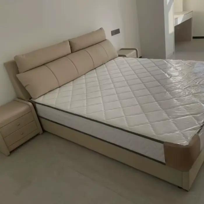 Lit double moderne de luxe léger en cuir 180x200cm 200x200cm 200x220cm