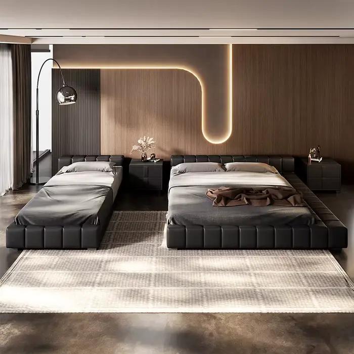 Cadres rembourrés rangement de lit minimaliste européen lit fantaisie filles luxe tête de lit Muebles Para El Hogar meubles de maison