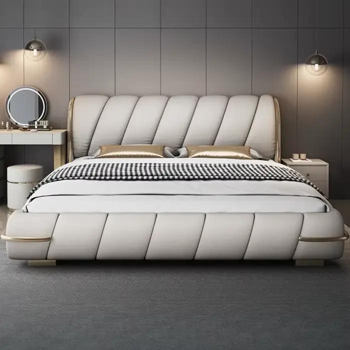 Multifonction doux moderne lit rangement filles Design Corium lit chambre mariage Camas De Matrimonio dortoir accessoires pour la maison