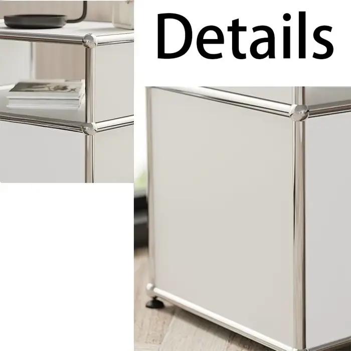 Tables de chevet modulaires en acier inoxydable