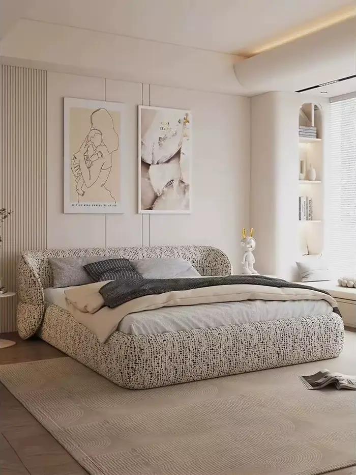 Lit double pour chambre à coucher