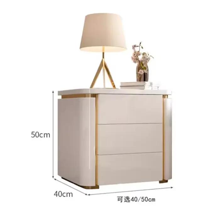 Tables de chevet de luxe tendance, classiques européennes, modernes et haut de gamme, simples et élégantes, Meble Do Pokoju, meubles de chambre à coucher