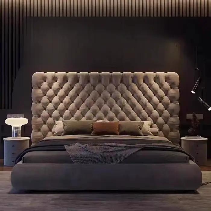 Chambre principale lit Double rangement moderne cadres de lit minimalistes européens reine filles Muebles Para dortoir accessoires de maison