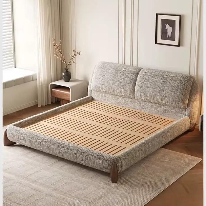 Cadre de lit double esthétique 180x200cm avec tête de lit