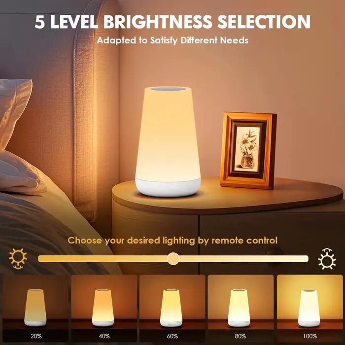 LED 13 couleur changeante veilleuse télécommande tactile USB Rechargeable RGB lampe de nuit lampe à intensité variable Portable Table lampe de chevet