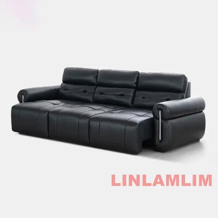 Canapé-lit convertible avec appuie-tête réglables et console/prise escamotables