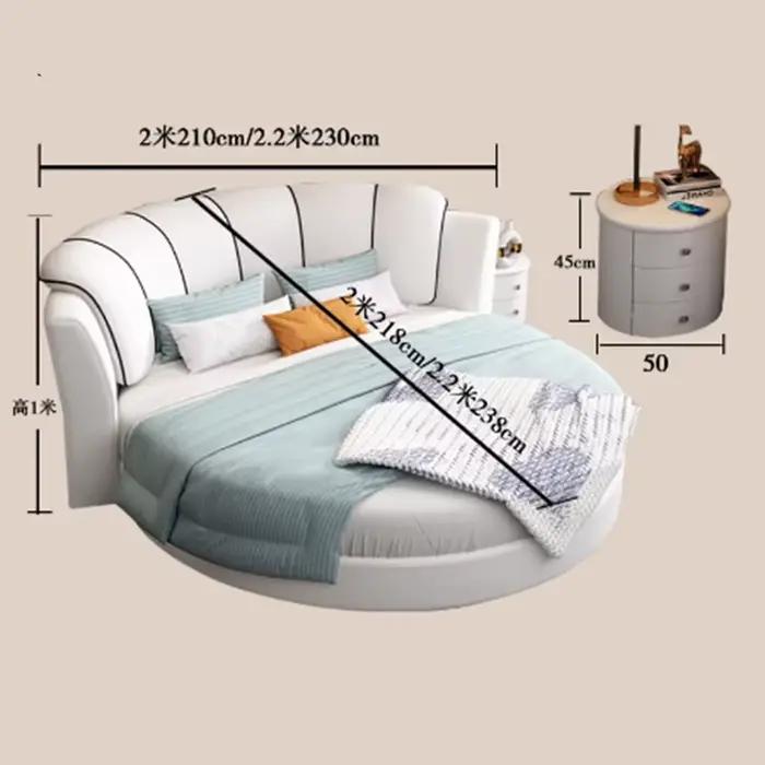 Cadres de lit blancs élégants Queen Low sans matelas