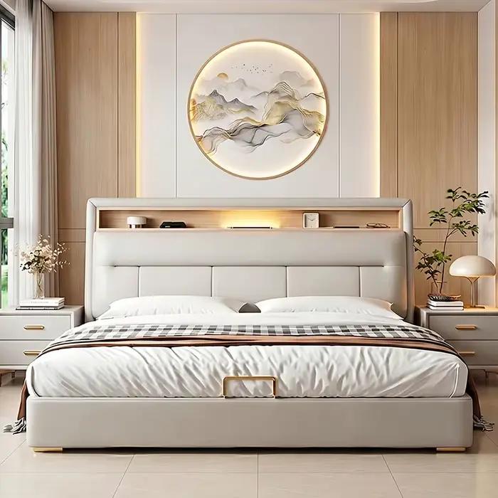 Cadre de lit de luxe en bois