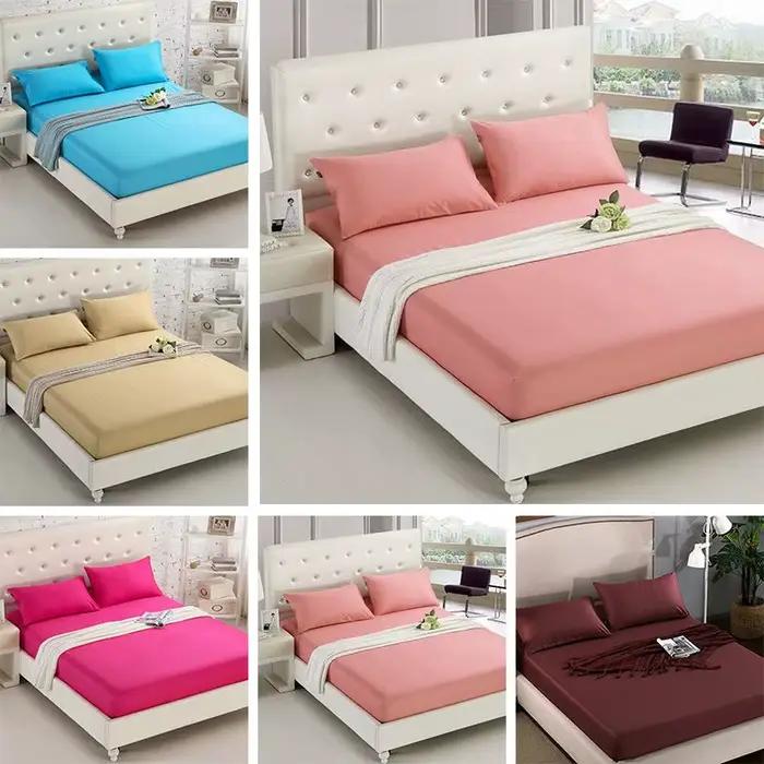Drap-housse de couleur unie avec bande élastique