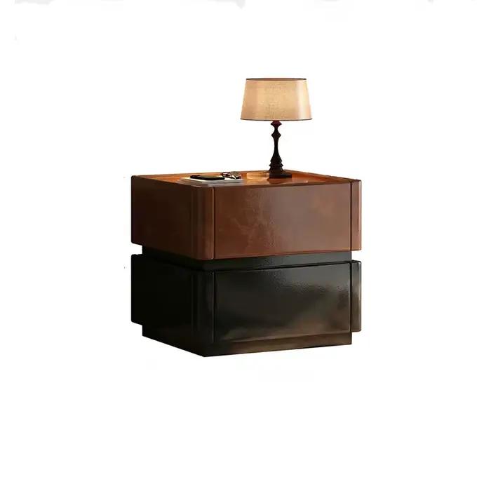 Table de Chevet de Luxe Vintage Nordique Moderne avec Rangement