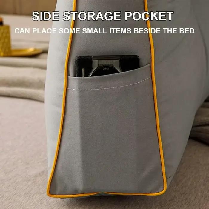 Coussin triangulaire coréen pour tête de lit avec rembourrage amovible