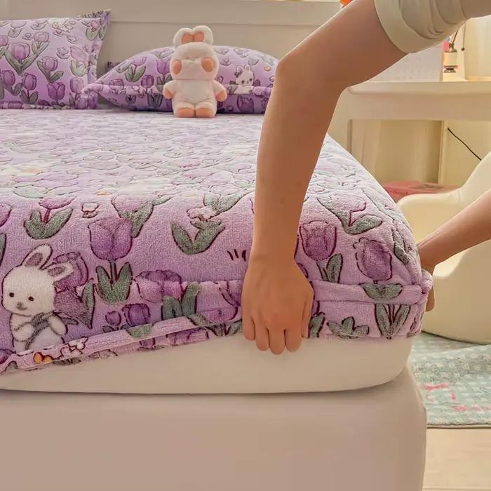 Draps de lit en flanelle polaire pour l'hiver