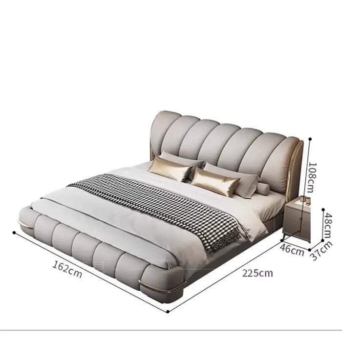 Multifonction doux moderne lit rangement filles Design Corium lit chambre mariage Camas De Matrimonio dortoir accessoires pour la maison