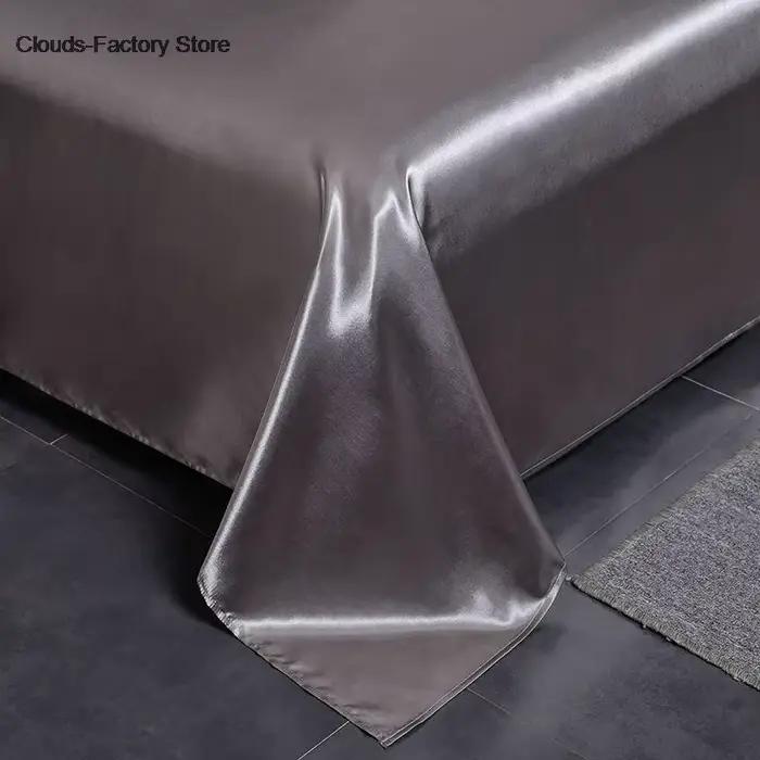 Drap de lit soyeux glacé double face