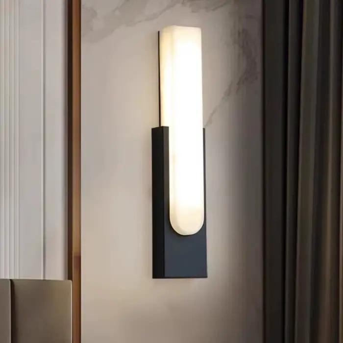 Applique murale LED en marbre doré de luxe