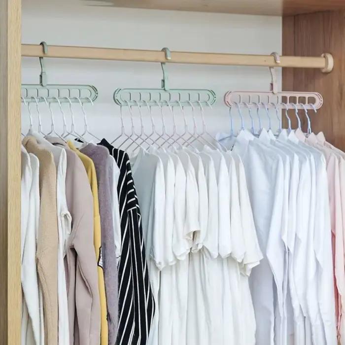 Support de rangement de garde-robe à 9 trous
