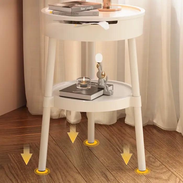 Tables basses rondes blanches